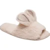 Loungeable Slippers | Fur Bunny Ear Slippers - Beige