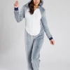 Loungeable Onesies | Grey Husky Dog Onesie
