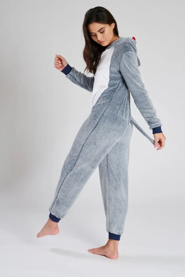 Loungeable Onesies | Grey Husky Dog Onesie