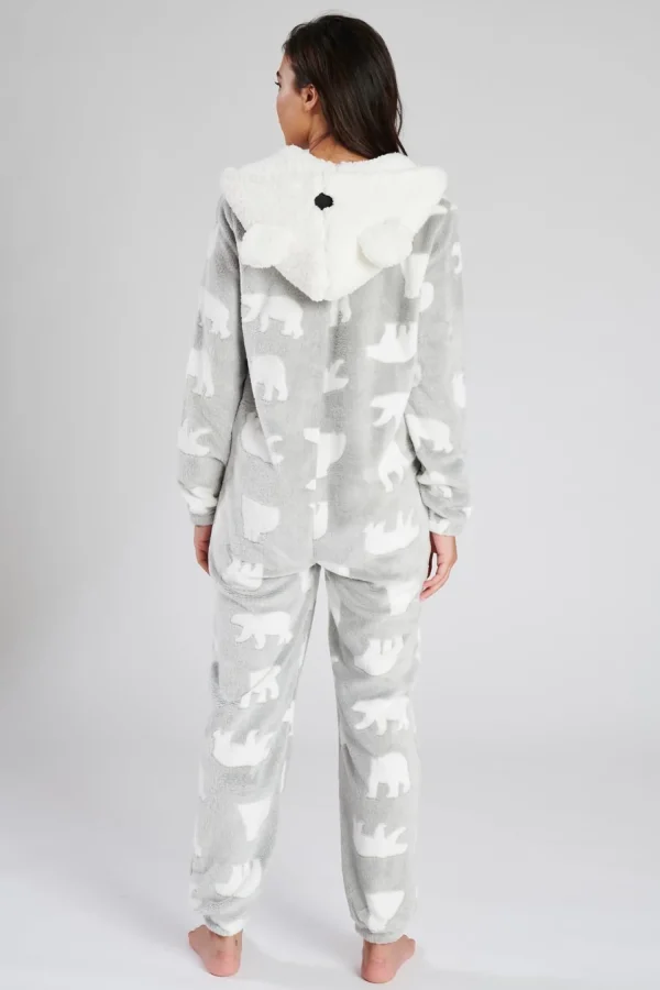 Loungeable Onesies | Grey Polar Bear Onesie