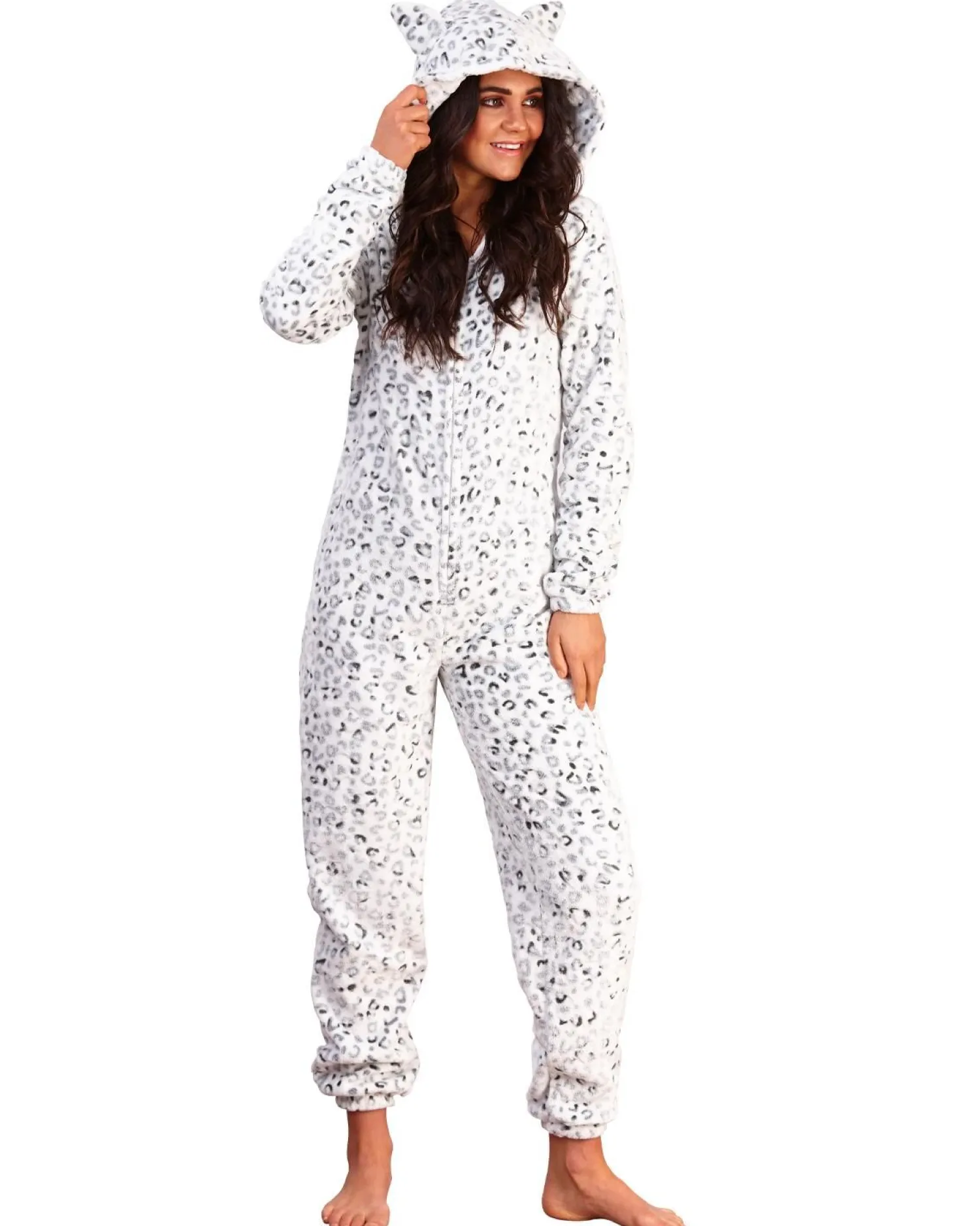 loungeable_leopard_print__1.webp Loungeable Onesies | Leopard Print Onesie - Grey