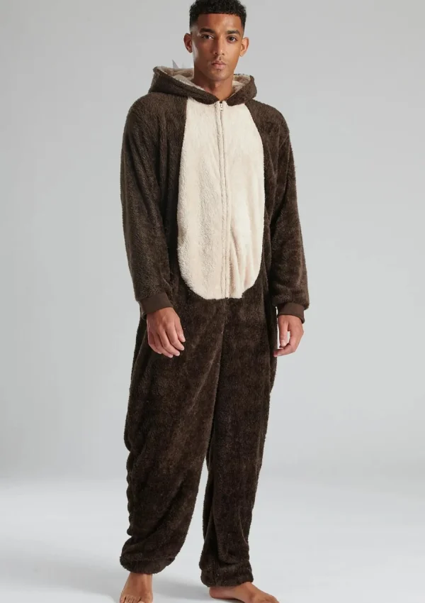 Men Loungeable Mens Brown Bear Onesie