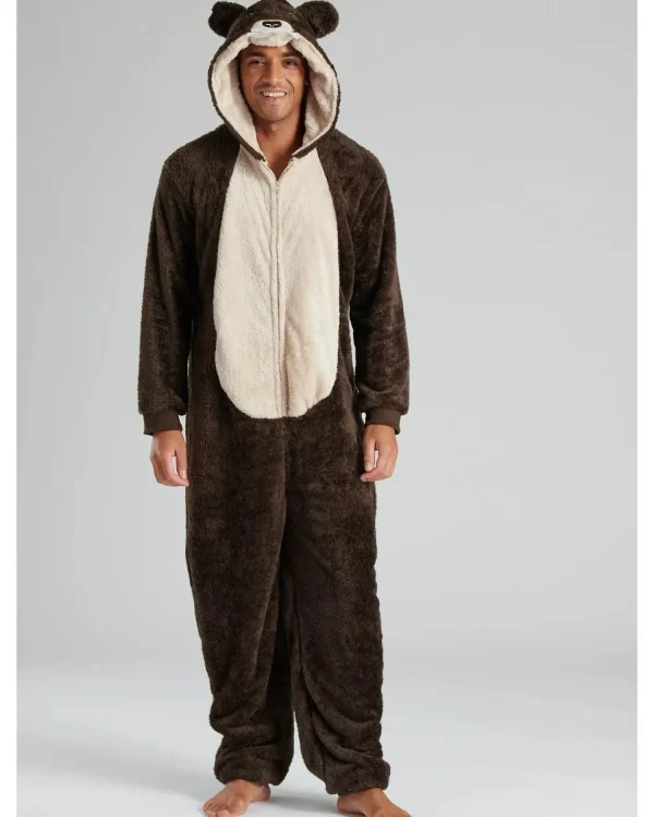 Men Loungeable Mens Brown Bear Onesie