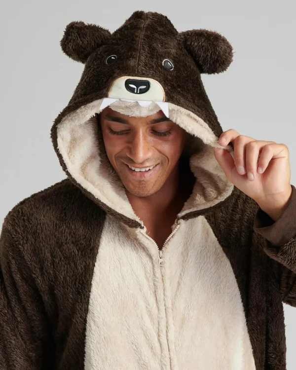 Men Loungeable Mens Brown Bear Onesie