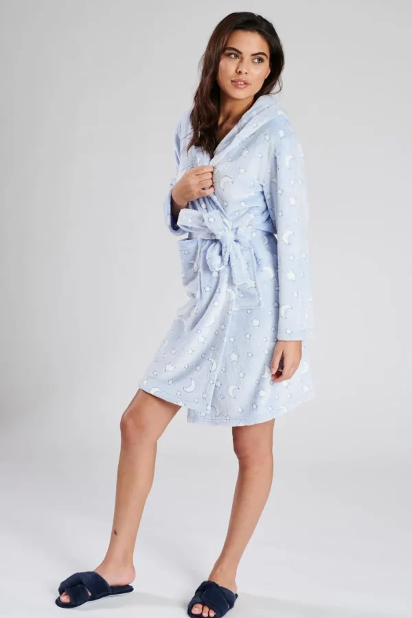 Loungeable Dressing Gowns | Moon & Star Print Dressing Gown