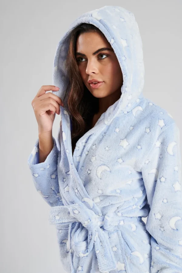 Loungeable Dressing Gowns | Moon & Star Print Dressing Gown