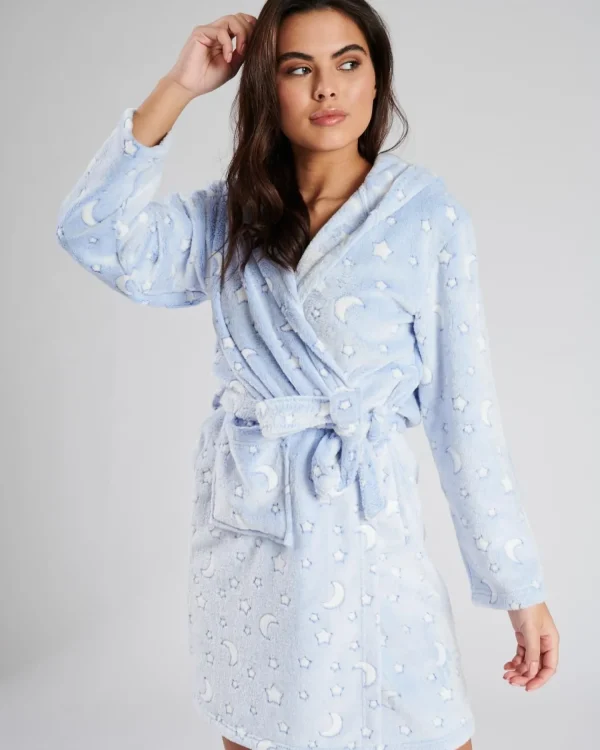 Loungeable Dressing Gowns | Moon & Star Print Dressing Gown