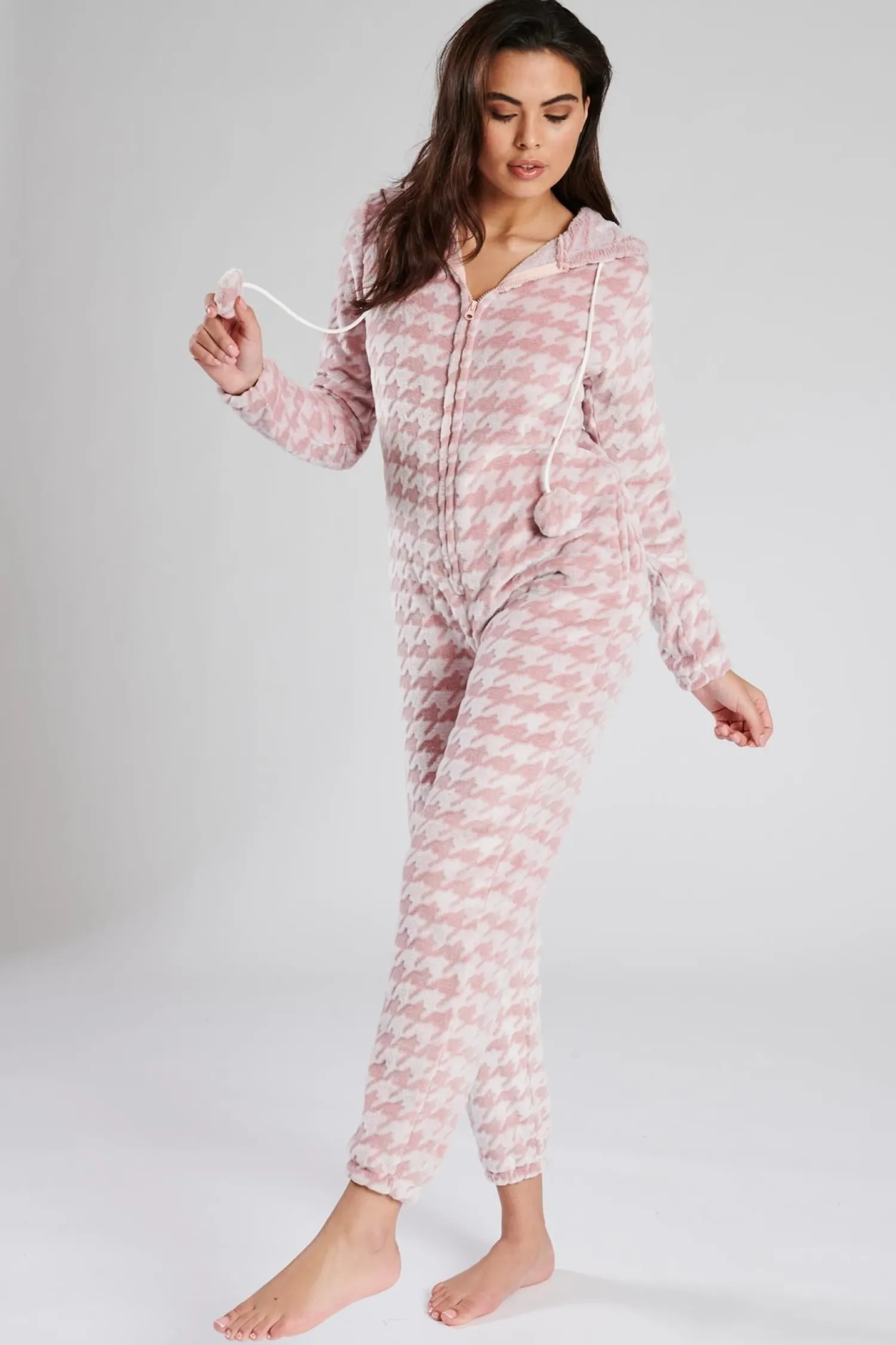 loungeable_pink_houndstoo_0.webp Loungeable Onesies | Pink Houndstooth Onesie