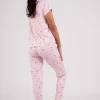 Loungeable Pyjamas | Pink Sheep Print Long Pyjamas