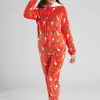 Loungeable Onesies | Red Christmas Print Onesie
