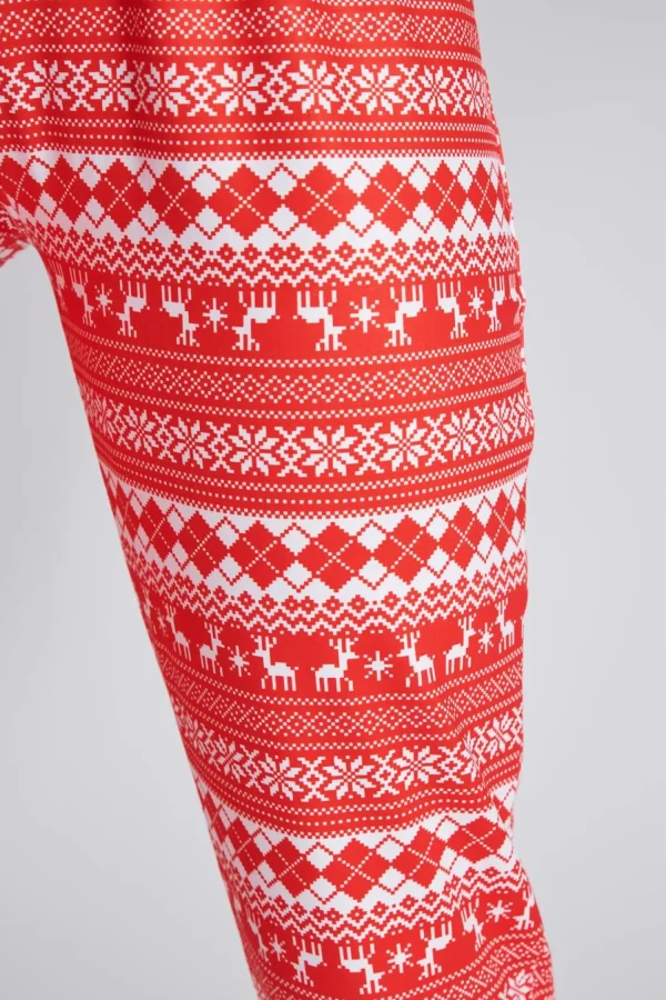 Loungeable Pyjamas | Red Fairisle Print Christmas Pyjamas