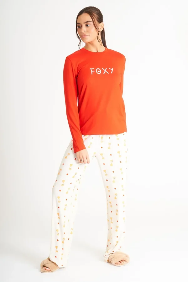 Loungeable Pyjamas | Red Foxy Long Pyjamas