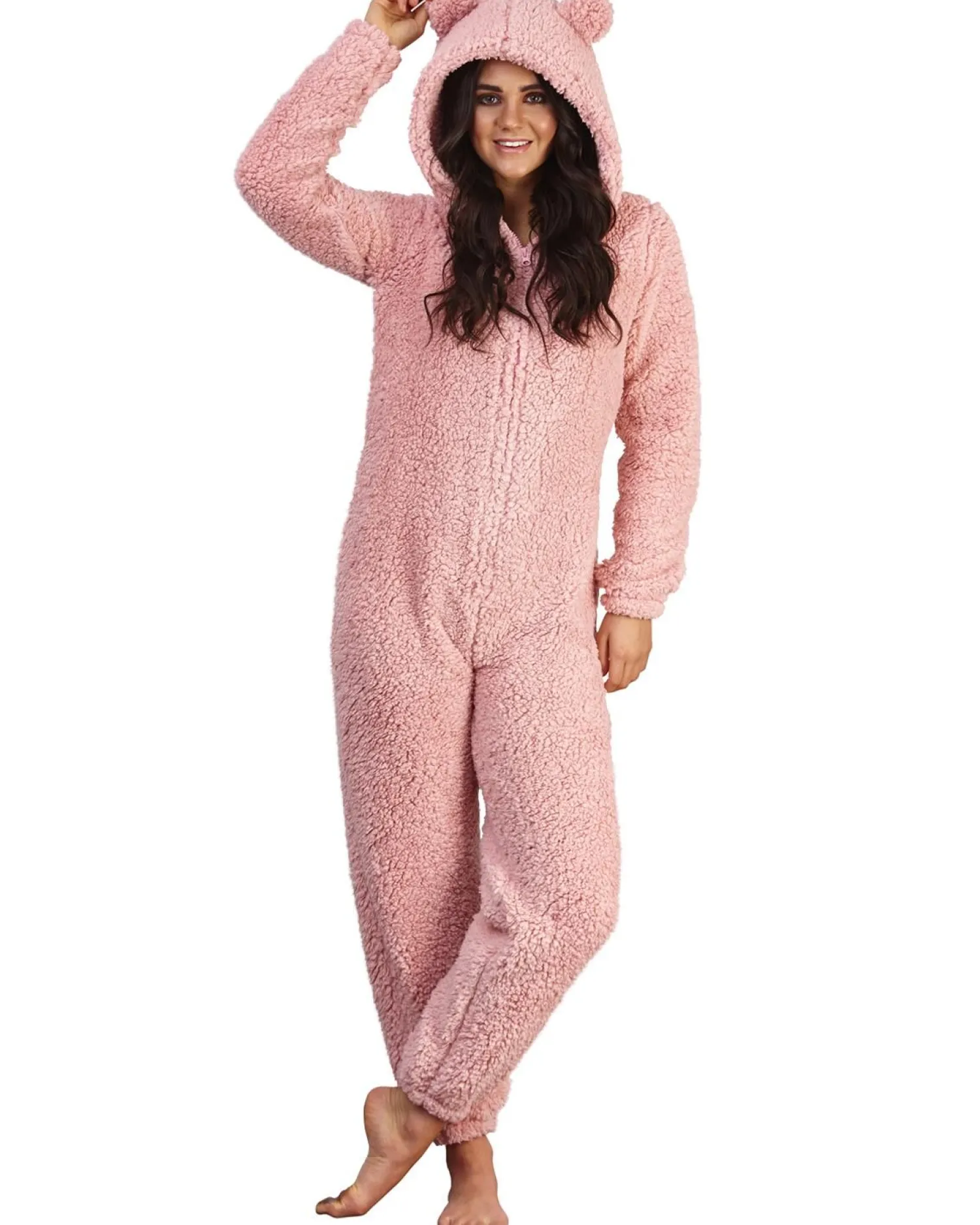loungeable_teddy_sherpa_o_0.webp Loungeable Onesies | Teddy Sherpa Onesie - Pink
