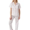 Marlon Pyjamas | Short Sleeve Woven Pyjamas - Pink Sprig