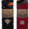 Men PandaStick Mens 6 Pack Bamboo Socks - Spot/Stripe Mix