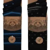 Men PandaStick Mens 6 Pack Bamboo Socks - Navy/Black Geo