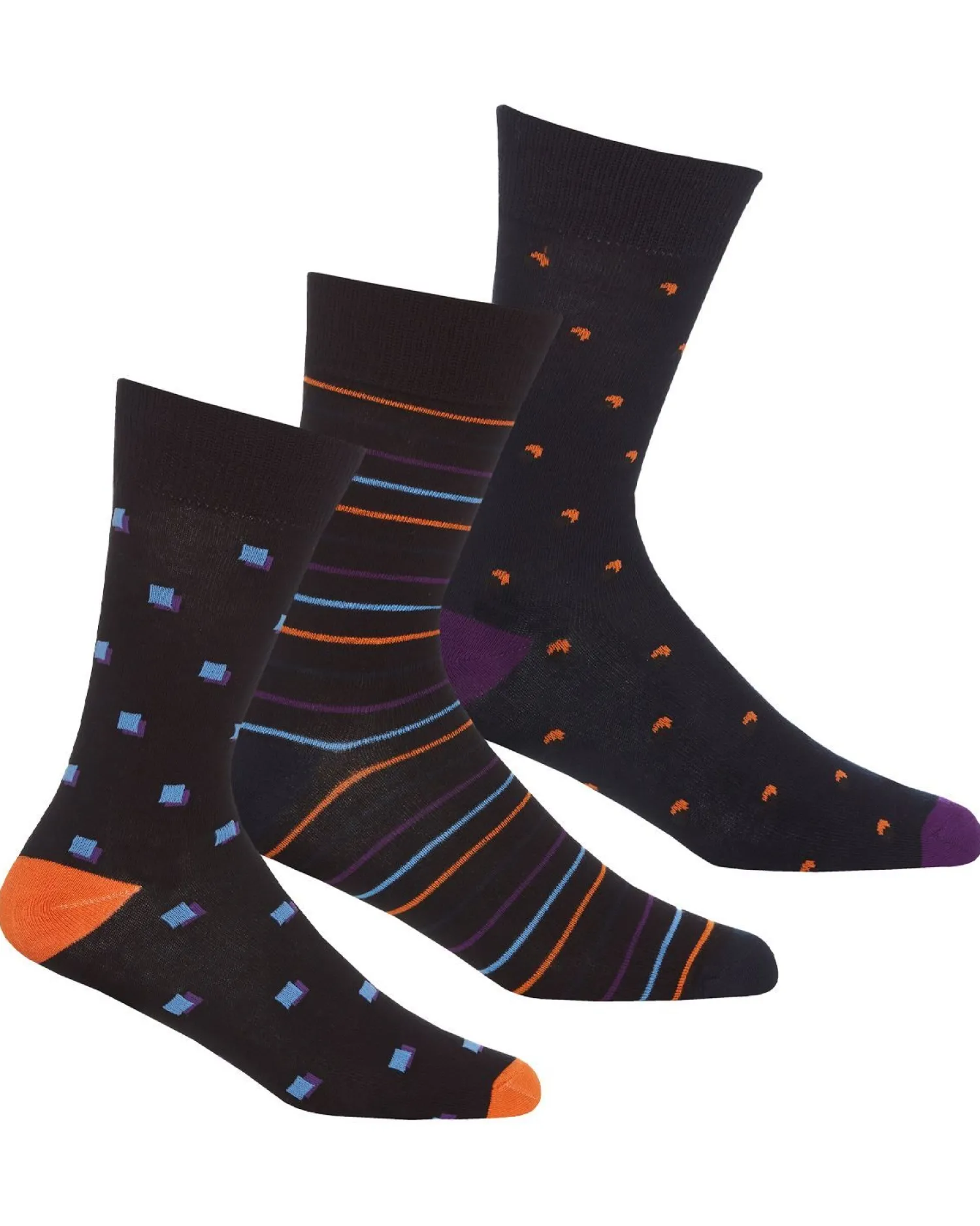 mens__pack_bamboo_socks___3-1.webp Men PandaStick Mens 6 Pack Bamboo Socks - Spot/Stripe Mix