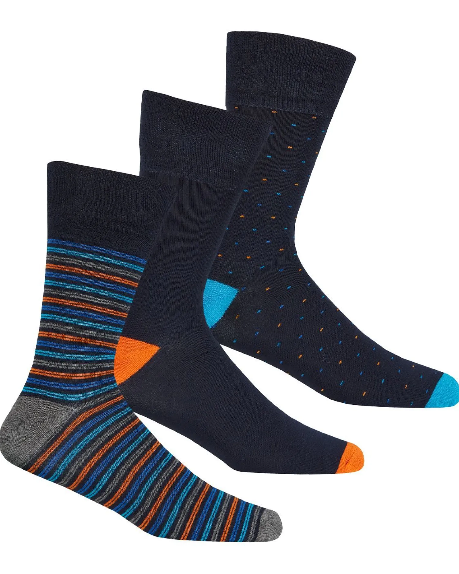 mens__pack_comfort_fit_ba_3-1.webp Men PandaStick Mens 6 Pack Comfort Fit Bamboo Socks - Stripe Mix
