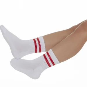 Men Street Essentials Mens 6 Pack White Ribbed Sport Socks