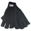 Men * Mens Black Knitted Thinsulate Fingerless Gloves