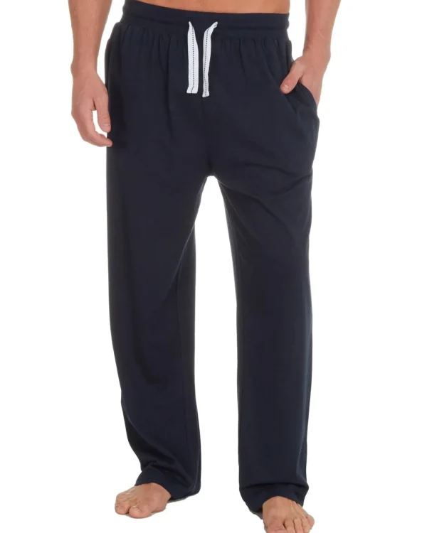 Men Momenti Mens Jersey Cotton Rich Lounge Pants - Navy