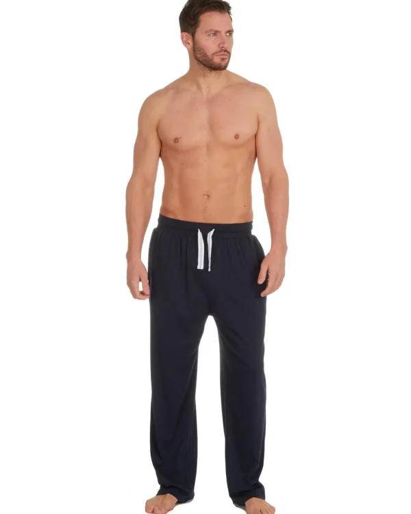 Men Momenti Mens Jersey Cotton Rich Lounge Pants - Navy