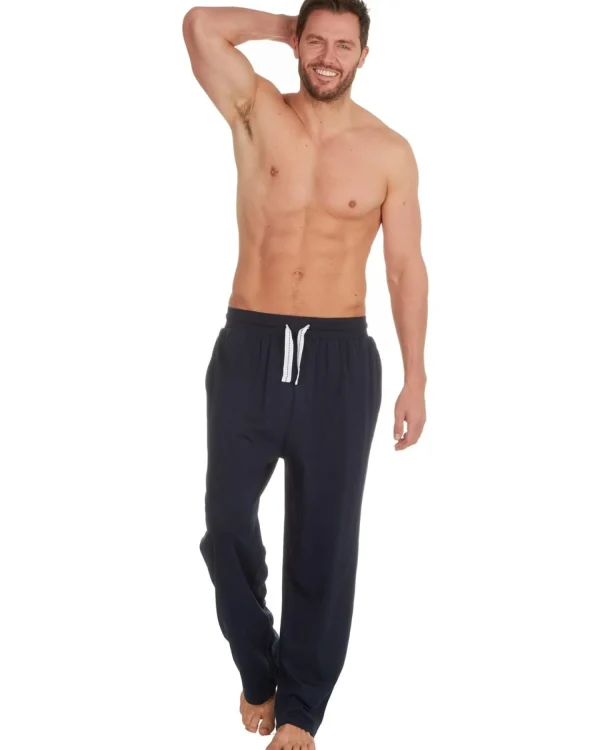 Men Momenti Mens Jersey Cotton Rich Lounge Pants - Navy