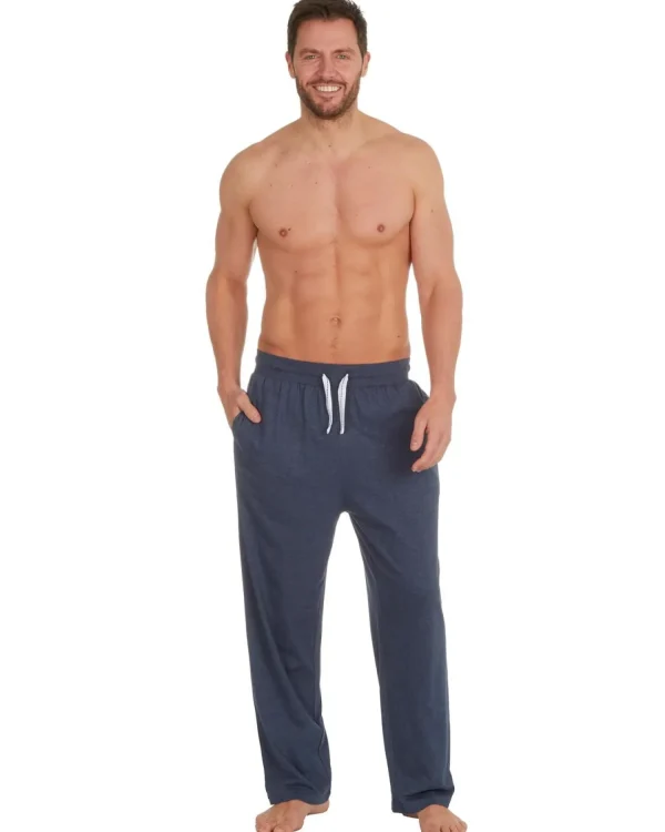 Men Momenti Mens Jersey Cotton Rich Lounge Pants - Denim