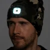 Men Storm Ridge Mens Led Light Camo Beanie Hat - Khaki