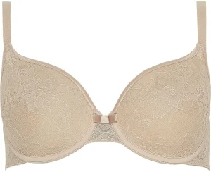 * Bras | Naturana Blue Label Underwired Lace Bra - Apricot/Lt. Beige