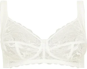 * Bras | Naturana Blue Label Wireless Lace Bra - Ecru (Ivory)