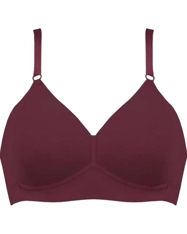 Naturana Bras | Moulded Soft Cup Bra - Burgundy