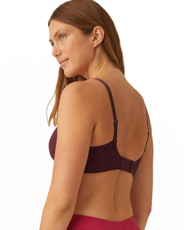 Naturana Bras | Moulded Soft Cup Bra - Burgundy