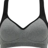Naturana Bras | Padded Sports Bra - Grey/Black
