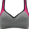 Naturana Bras | Padded Sports Bra - Grey/Pink