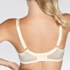 Naturana Bras | Satin & Lace Underwired Bra - Ivory
