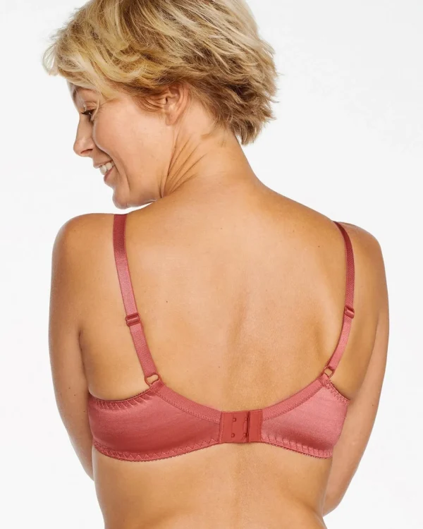 Naturana Bras | Satin & Lace Underwired Bra - Sun Kissed