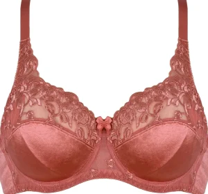 Naturana Bras | Satin & Lace Underwired Bra - Sun Kissed