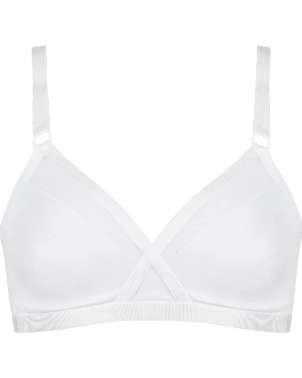 Naturana Bras | Wireless Full Cup Bra - White