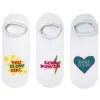 Nice Socks Socks | Womens 3 Pack Girl Power Invisible Liner Socks