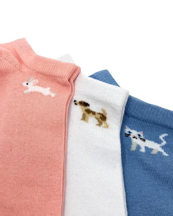 Nice Socks Socks | Womens 3 Pack Mini Animal Trainer Socks