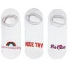 Nice Socks Socks | Womens 3 Pack Slogan Invisible Liner Socks