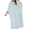 * Loungewear | Oversized Long Hooded Blanket Poncho - Blue Heart
