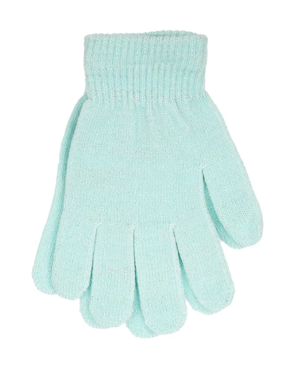Kids * 2 Pack Kids Lurex Magic Gloves - Aqua