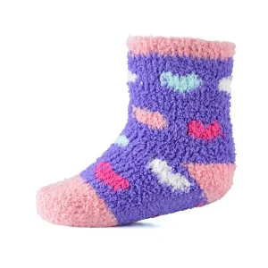 Kids Snuggle Shop 4 Pairs Baby Girls Hearts & Spots Cosy Socks