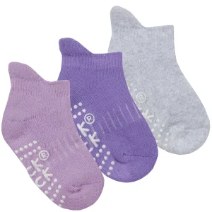 Kids Tick Tock 6 Pairs Baby Terry Socks - Pink/Purple