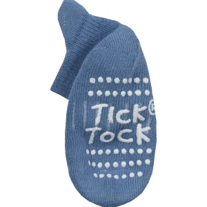 Kids Tick Tock 6 Pairs Baby Terry Socks - Blue/Grey