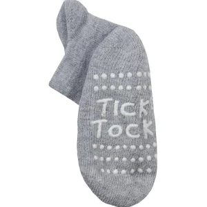 Kids Tick Tock 6 Pairs Baby Terry Socks - Blue/Grey