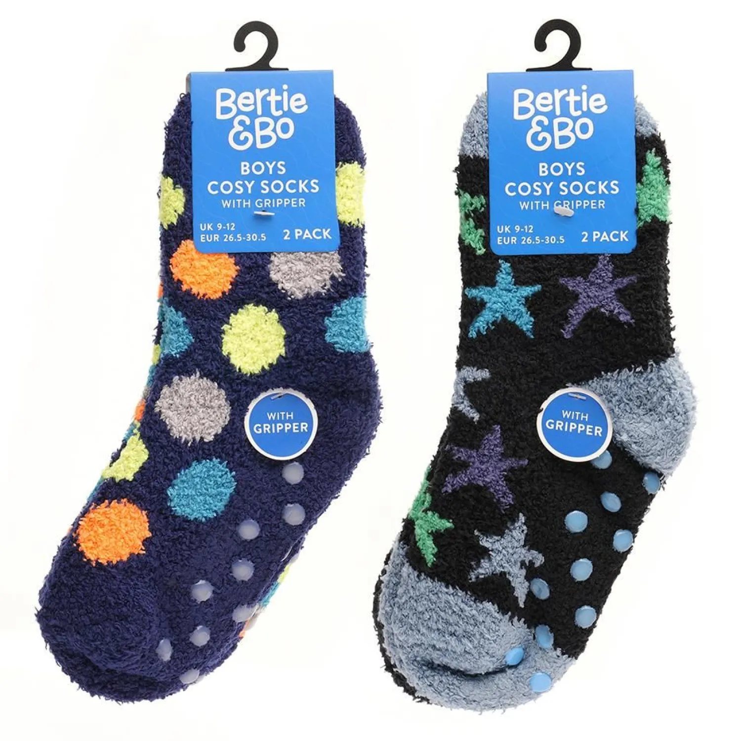 pairs_boys_stars__stripe_0.webp Kids Bertie & Bo 4 Pairs Boys Stars & Stripes Cosy Socks