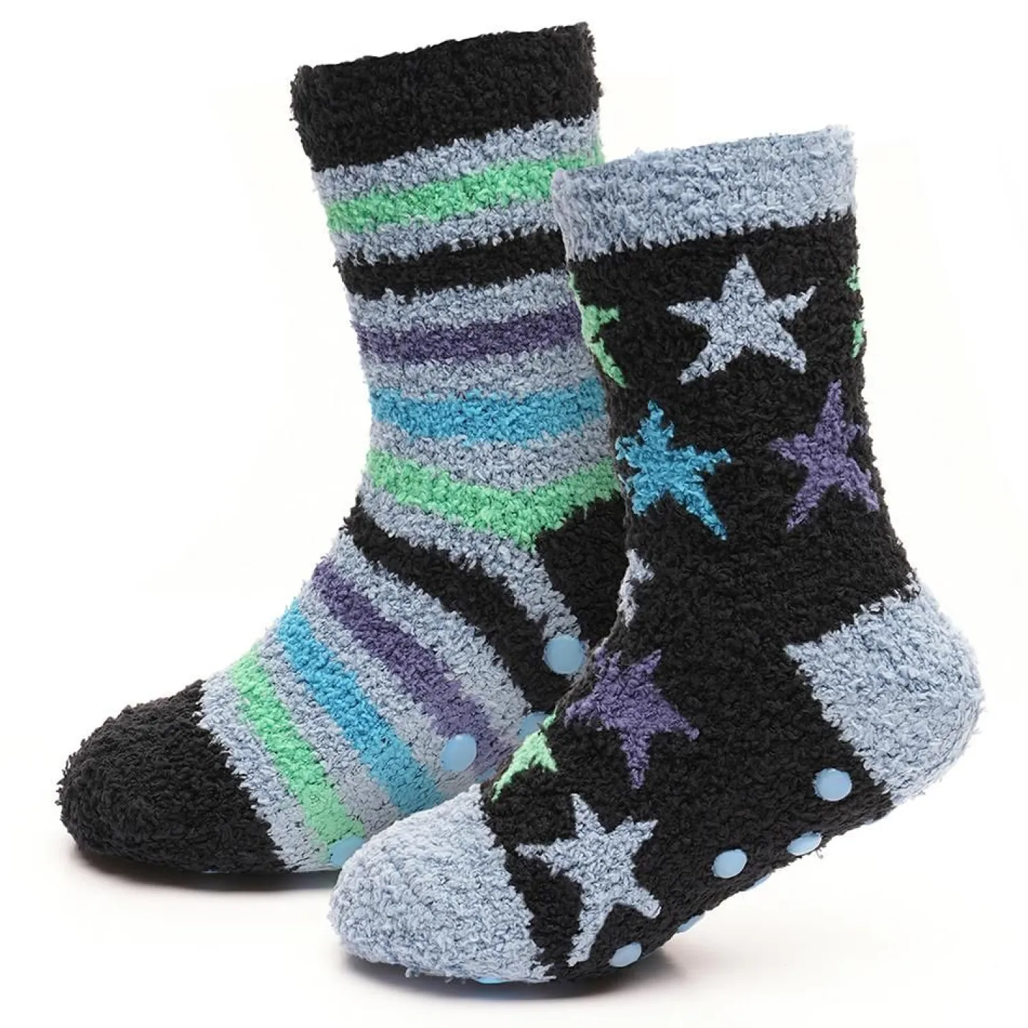 pairs_boys_stars__stripe_5.webp Kids Bertie & Bo 4 Pairs Boys Stars & Stripes Cosy Socks